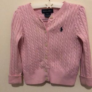 Pink Ralph Lauren cardigan size 24months